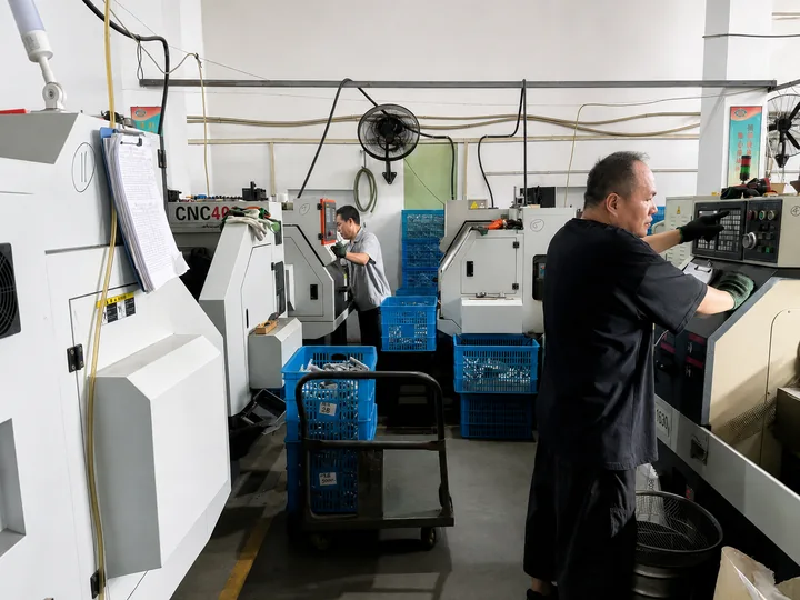 CNC machining workshop at the SHENGGUANG factory